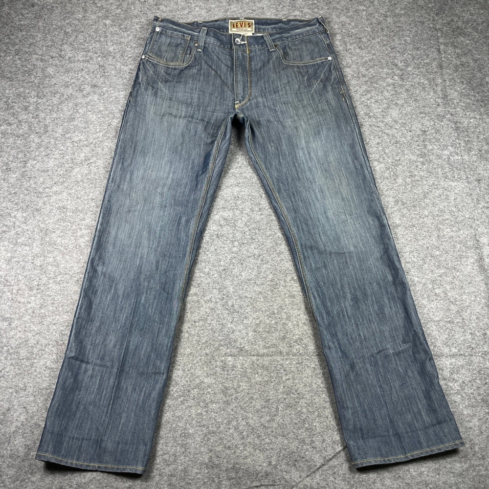 Vintage Levis Jeans Mens 38x34 Blue 514 Slim Straight Flap Pocket Y2K